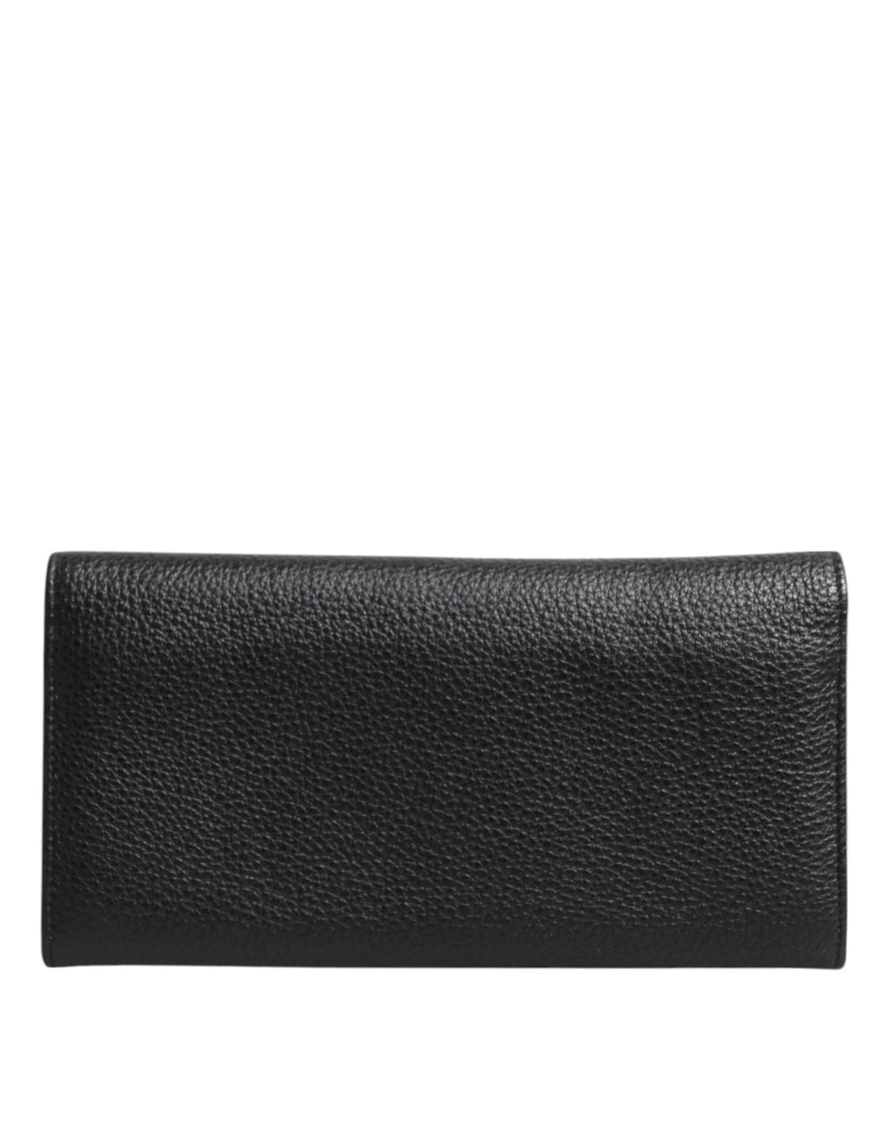 Dolce & Gabbana Black Leather Trifold Logo Plaque Card Holder Wallet - Wallets
