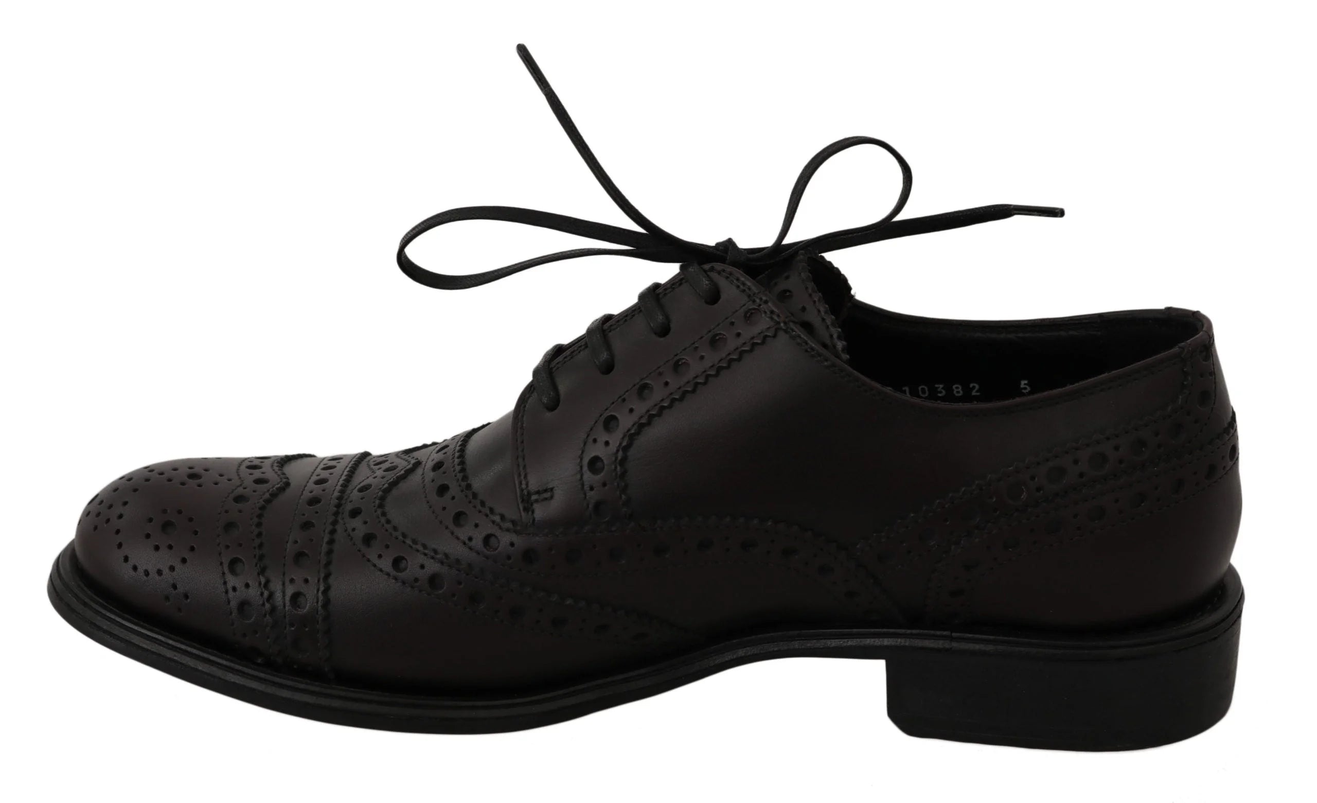 Dolce & Gabbana Black Leather Wingtip Oxford Dress Shoes - EU39/US6 - Shoes