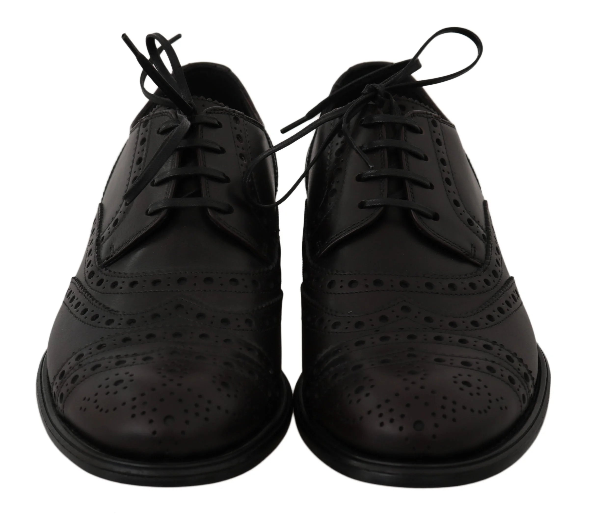 Dolce & Gabbana Black Leather Wingtip Oxford Dress Shoes - EU39/US6 - Shoes