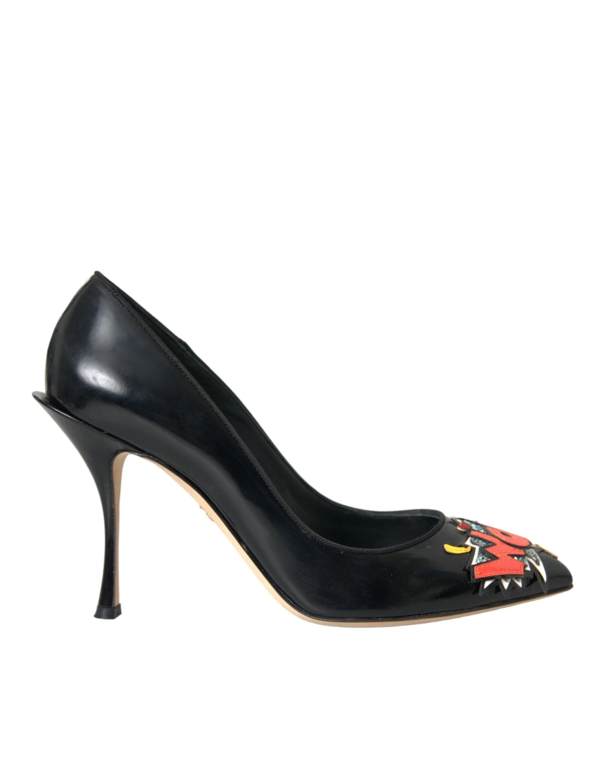 Dolce & Gabbana musta nahkaa, WOW-tarkistus, korkokengät