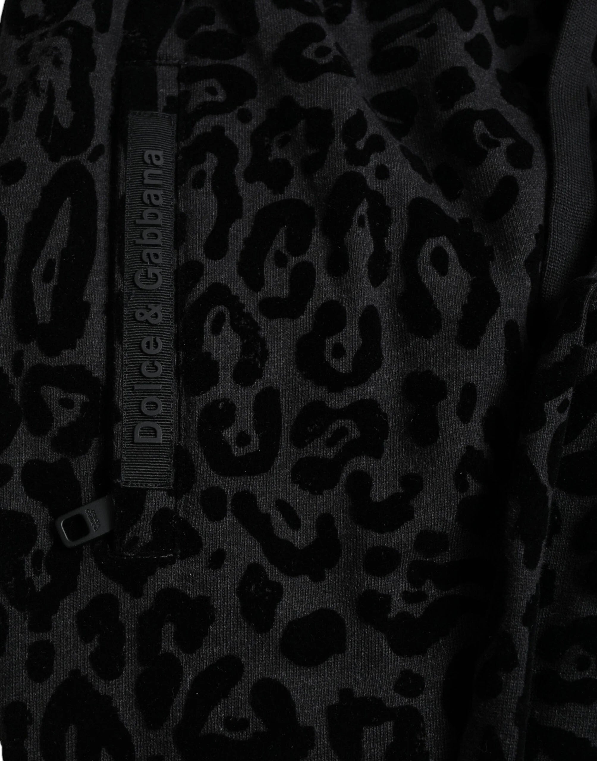 Dolce & Gabbana Black Leopard Cotton Slim Fit Jogger Pants - IT50 | L - Joggers
