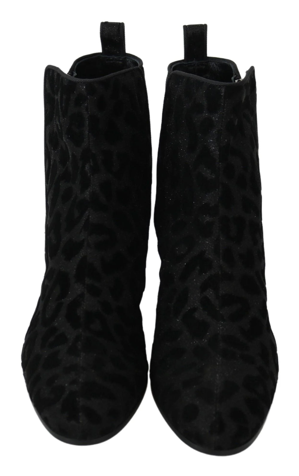 Dolce & Gabbana Black Leopard Short Boots Zipper Shoes - EU36.5/US6 - Boots