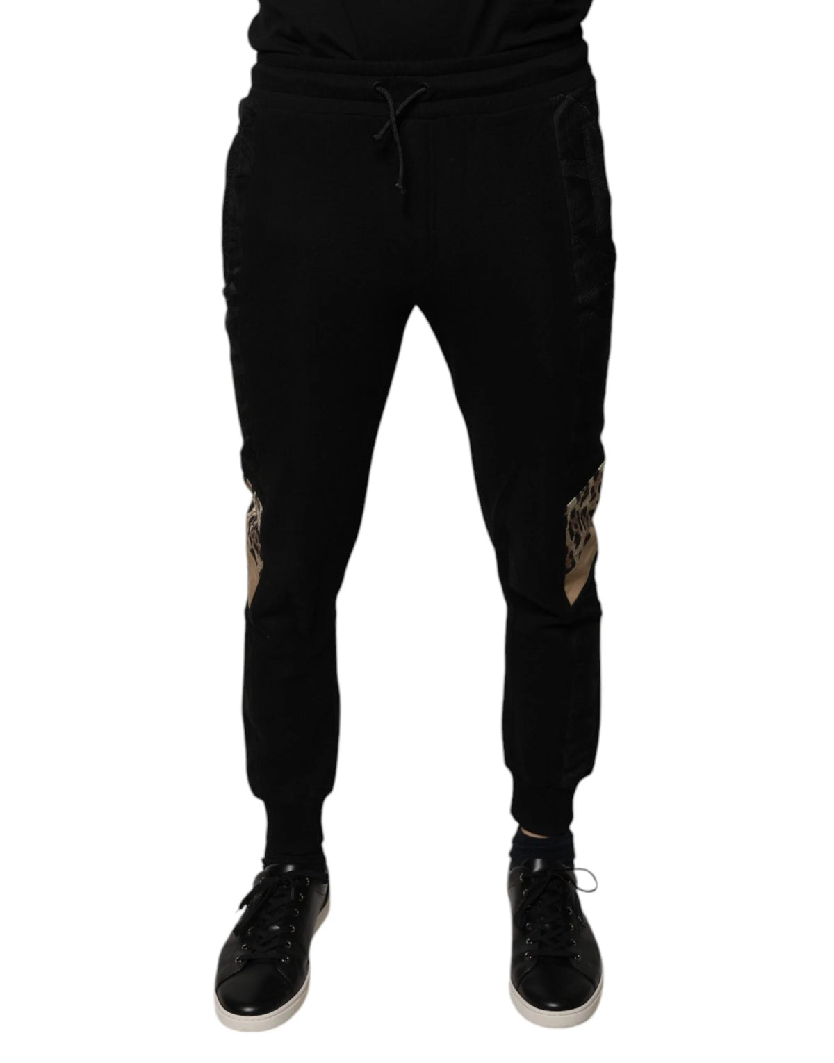 Dolce & Gabbana Black Leopard Slim Fit Jogger Pants - IT44 | XS - Joggers