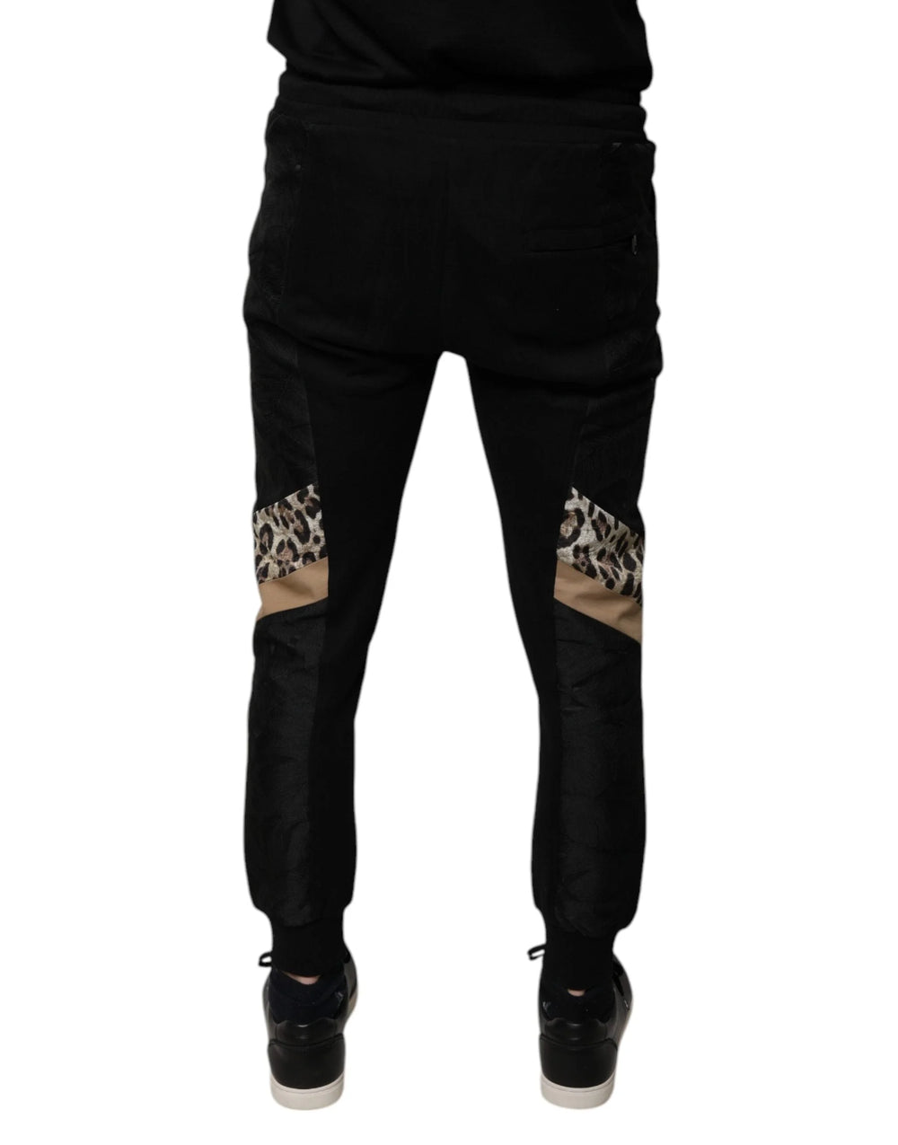 Dolce & Gabbana Black Leopard Slim Fit Jogger Pants - IT44 | XS - Joggers