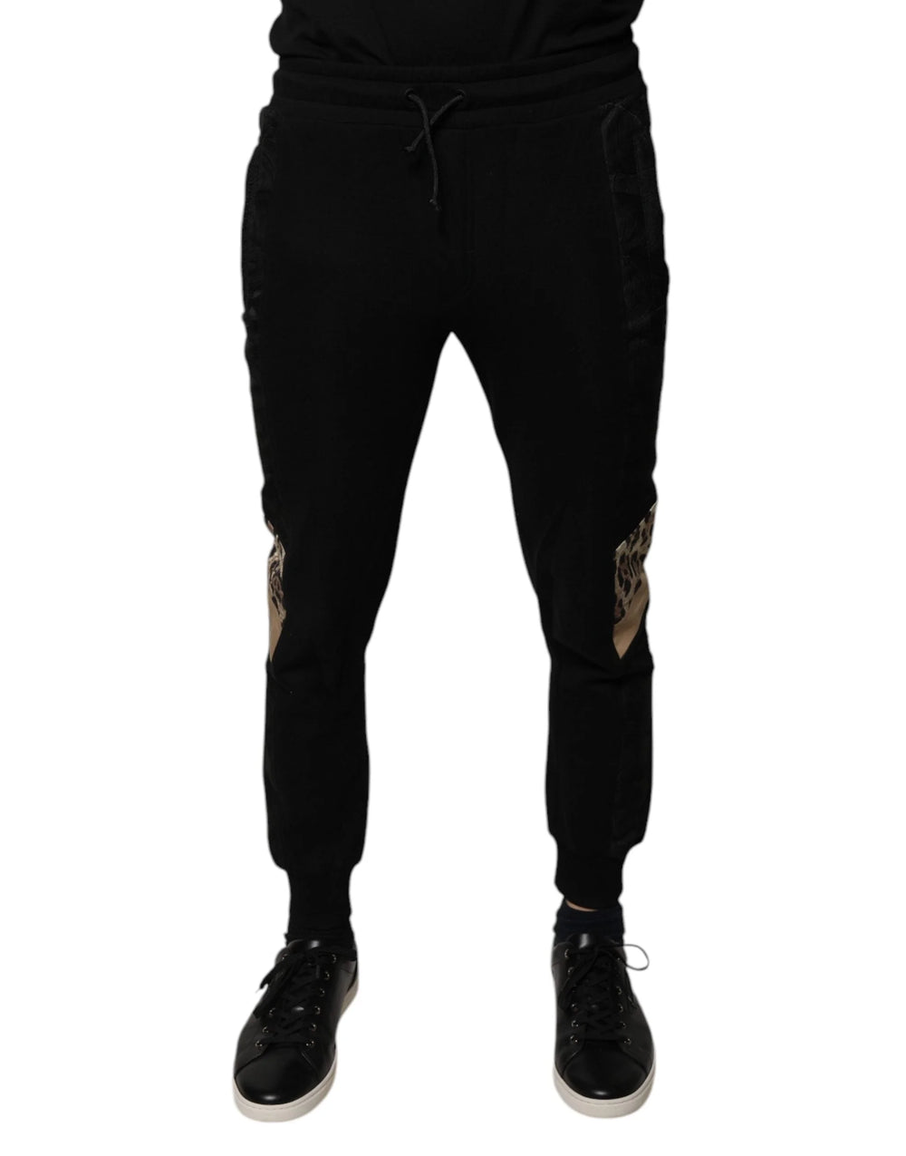 Dolce & Gabbana Black Leopard Slim Fit Jogger Pants - IT44 | XS - Joggers