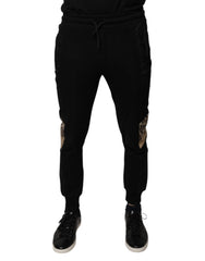 Dolce & Gabbana Black Leopard Slim Fit Jogger Pants - IT44 | XS - Joggers