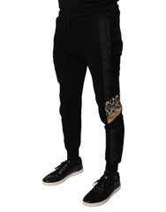 Dolce & Gabbana Black Leopard Slim Fit Jogger Pants - IT44 | XS - Joggers