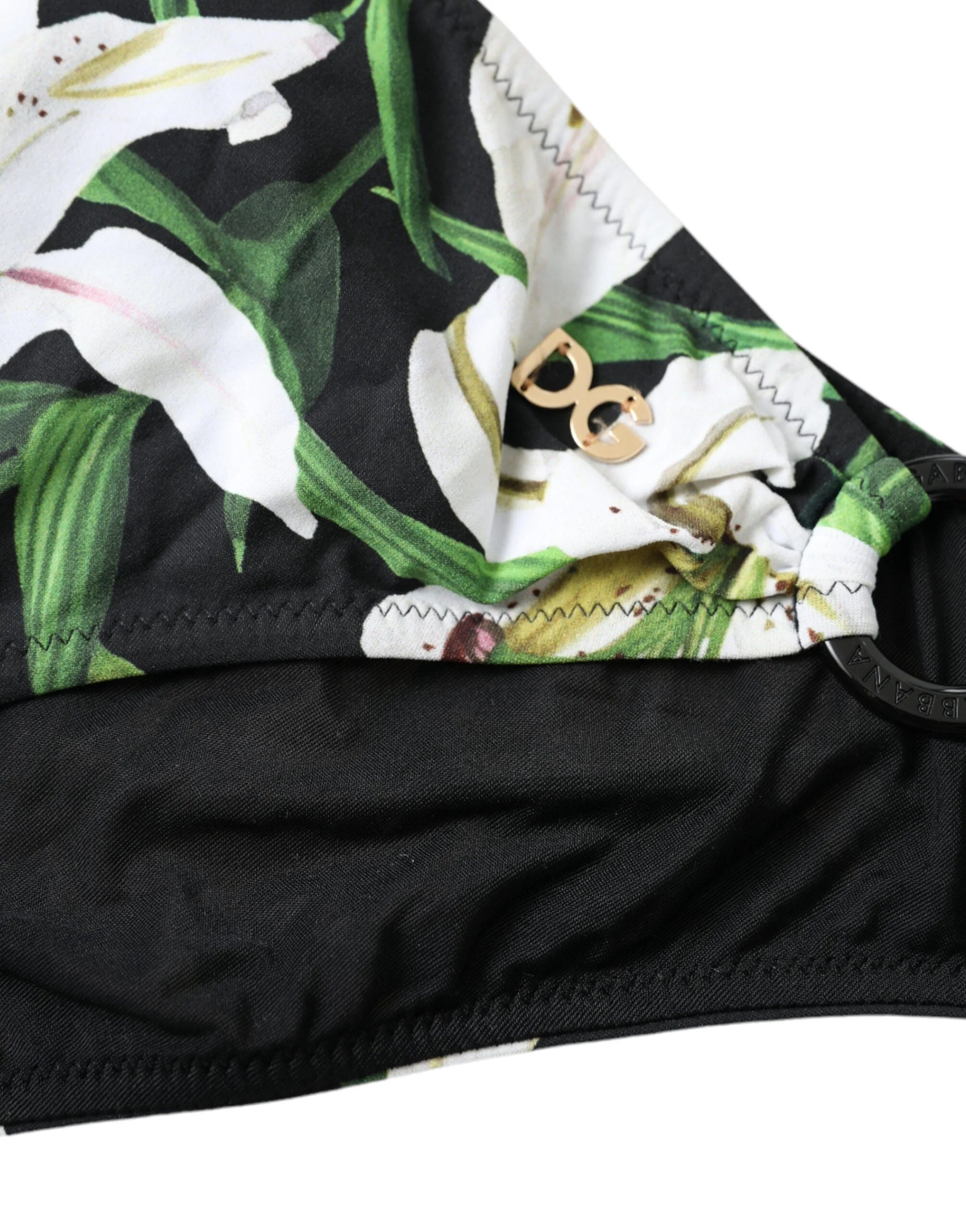 Dolce & Gabbana Black Lily Print Swimwear Bottom Beachwear Bikini - IT4 | L - Classic Bikinis