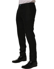 Dolce & Gabbana Black Linen Skinny Leg Dress Trouser Pants - IT48 | M
