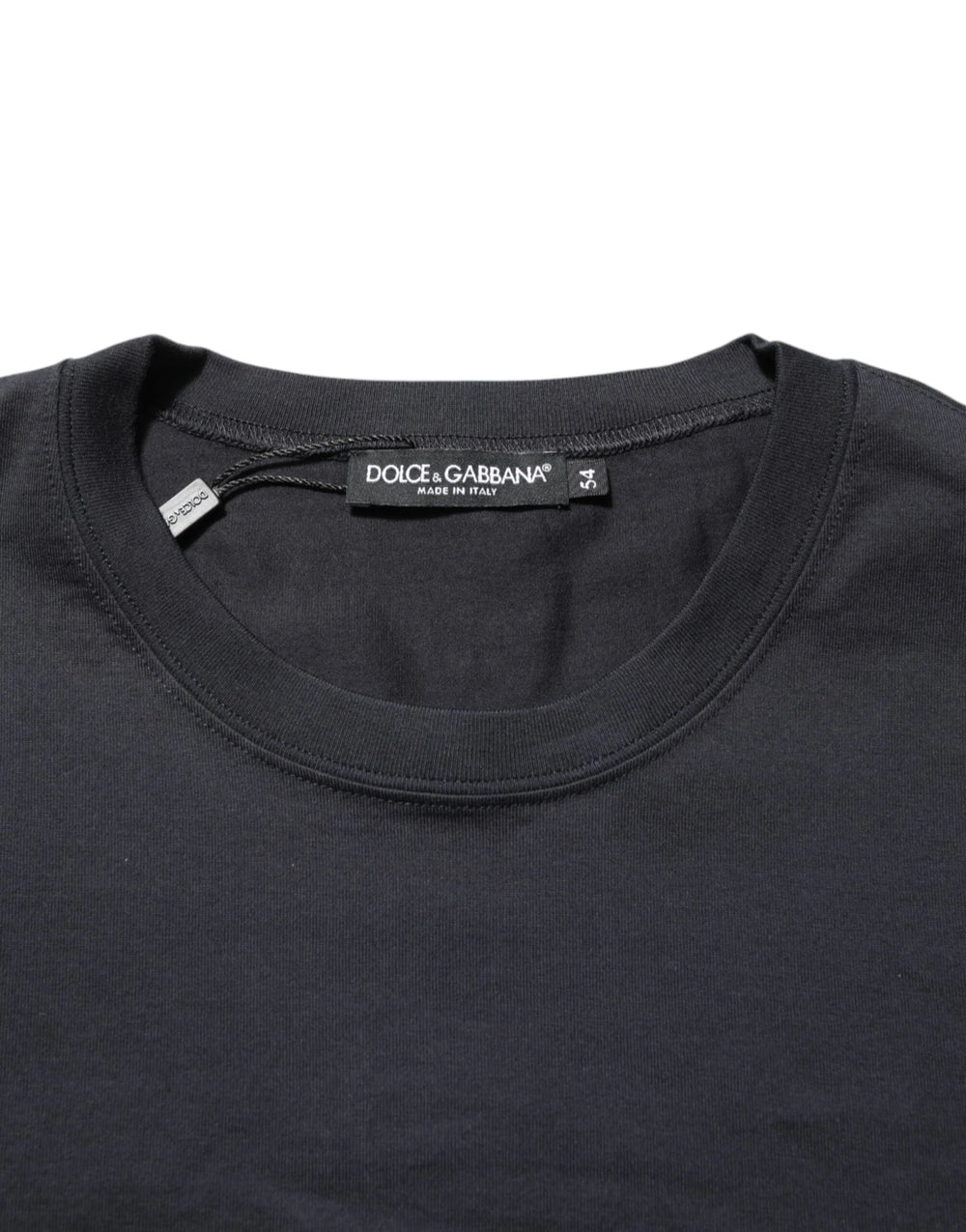 Dolce & Gabbana Black Logo Compass Cotton Crew Neck T-shirt - IT54 | XL - T-Shirts