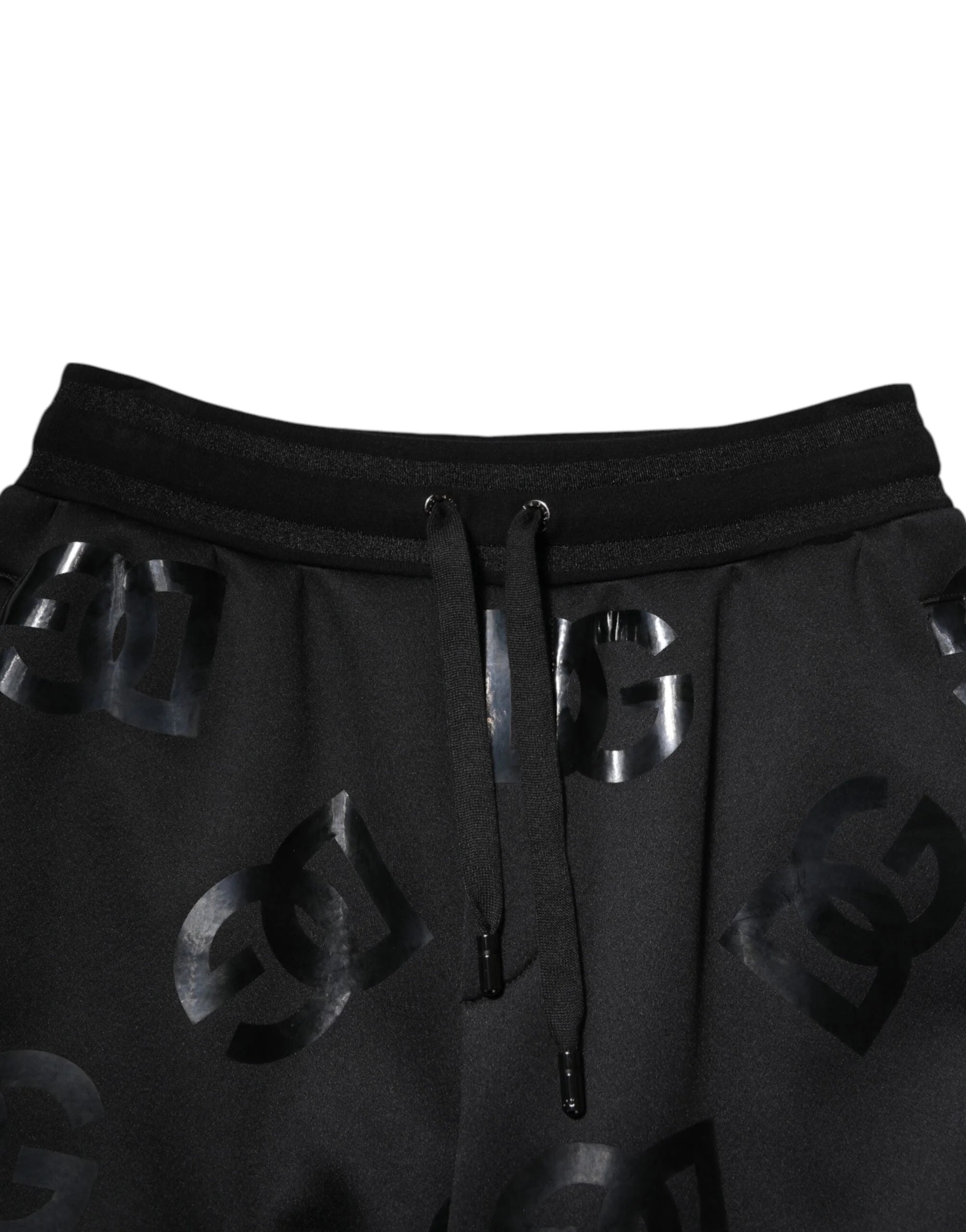 Dolce & Gabbana Black Logo Cotton Bermuda Sweatshorts Shorts - IT48 | M - Bermudas