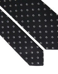 Dolce & Gabbana Black Logo Cotton Blend Adjustable Tie - Neckties
