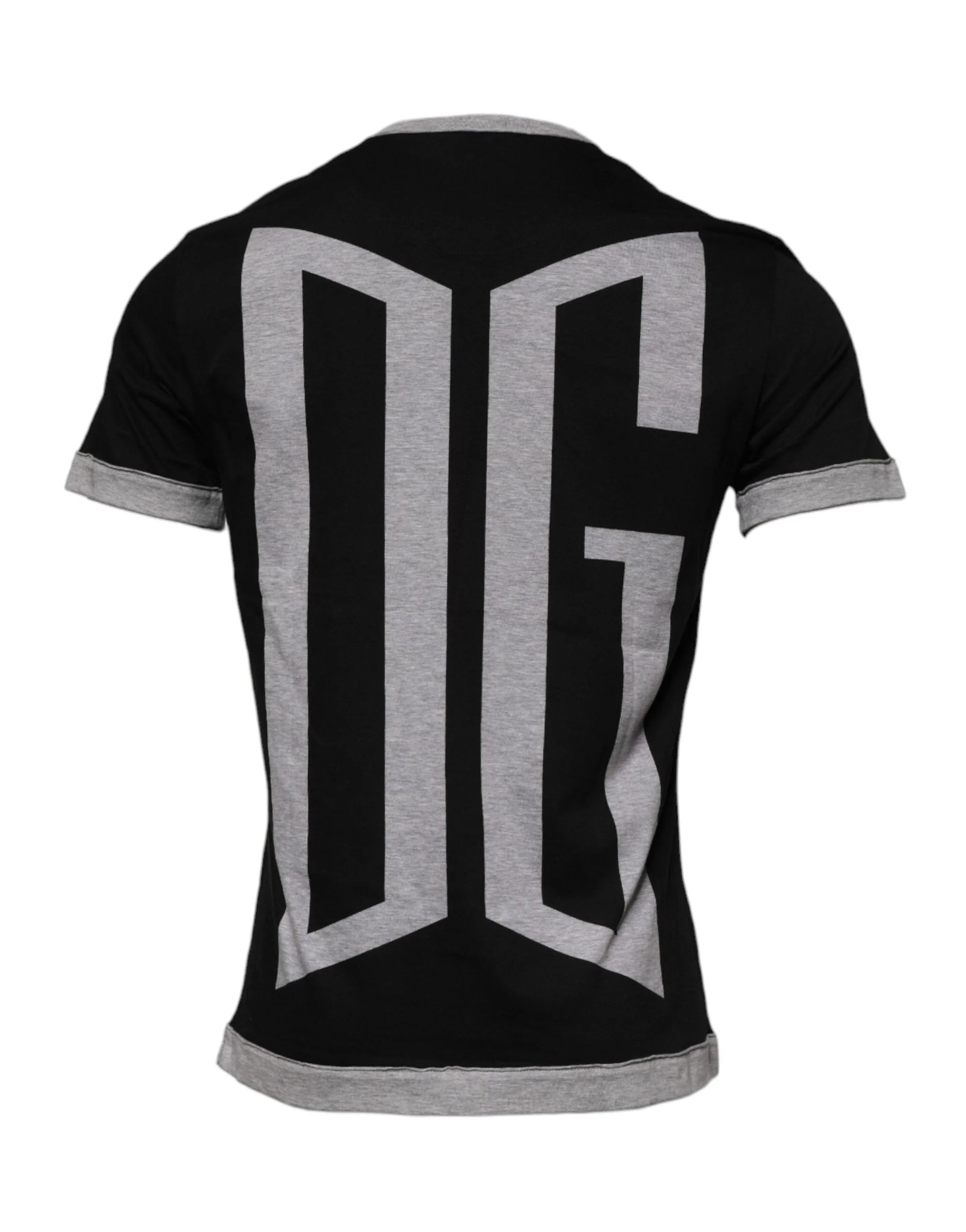 Dolce & Gabbana Black Logo Cotton Crew Neck Men Tee T-shirt - T-Shirts