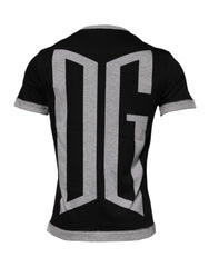 Dolce & Gabbana Black Logo Cotton Crew Neck Men Tee T-shirt - T-Shirts