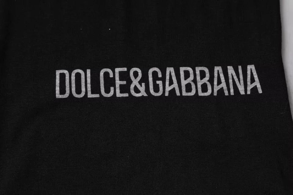 Dolce & Gabbana Black Logo Cotton Crew Neck Men Tee T-shirt - T-Shirts