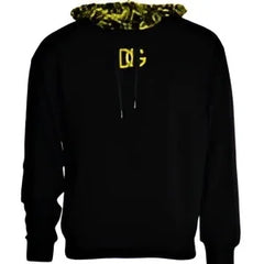 Dolce & Gabbana Black Logo Cotton Hooded Sweatshirt Sweater - IT46 | S - Hoodies