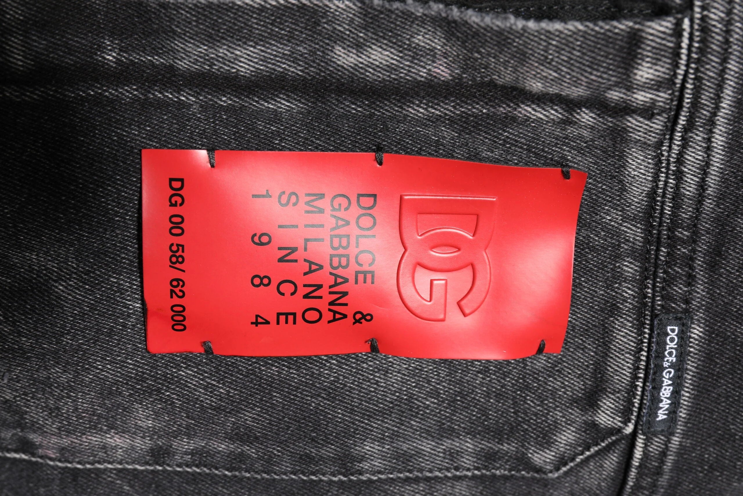 Dolce & Gabbana Black Logo Cotton Stretch Denim Jacket - IT52 | XL - Trucker Jackets