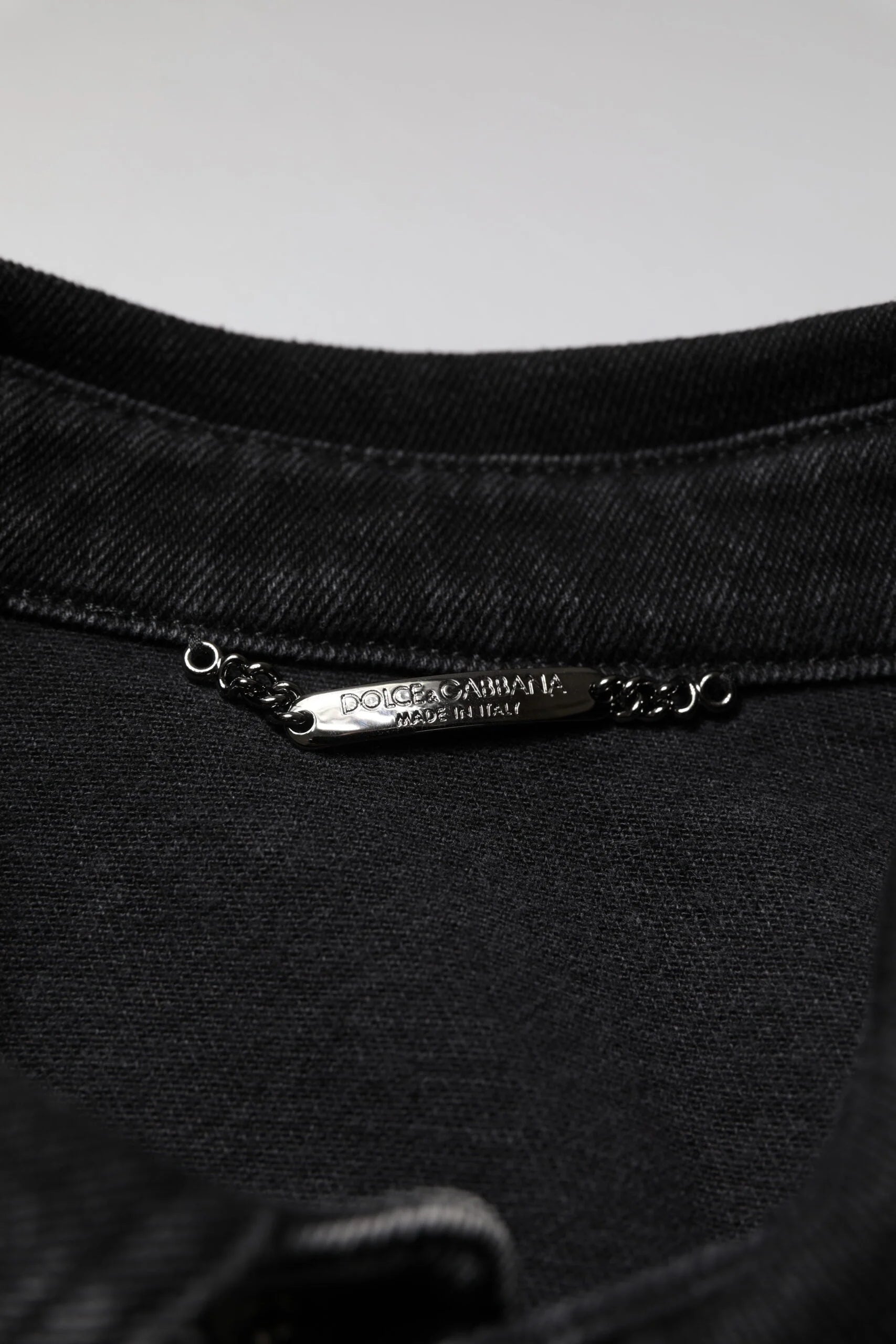 Dolce & Gabbana Black Logo Cotton Stretch Denim Jacket - IT52 | XL - Trucker Jackets