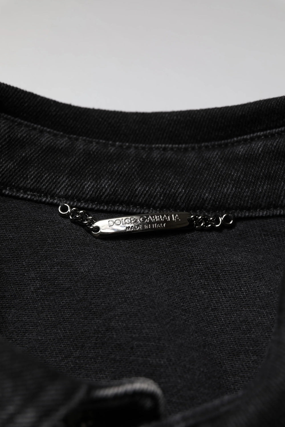 Dolce & Gabbana Black Logo Cotton Stretch Denim Jacket - IT52 | XL - Trucker Jackets