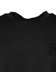 Dolce & Gabbana Black Logo Crew Neck Short Sleeves T-shirt - IT58 | 3XL - T-Shirts