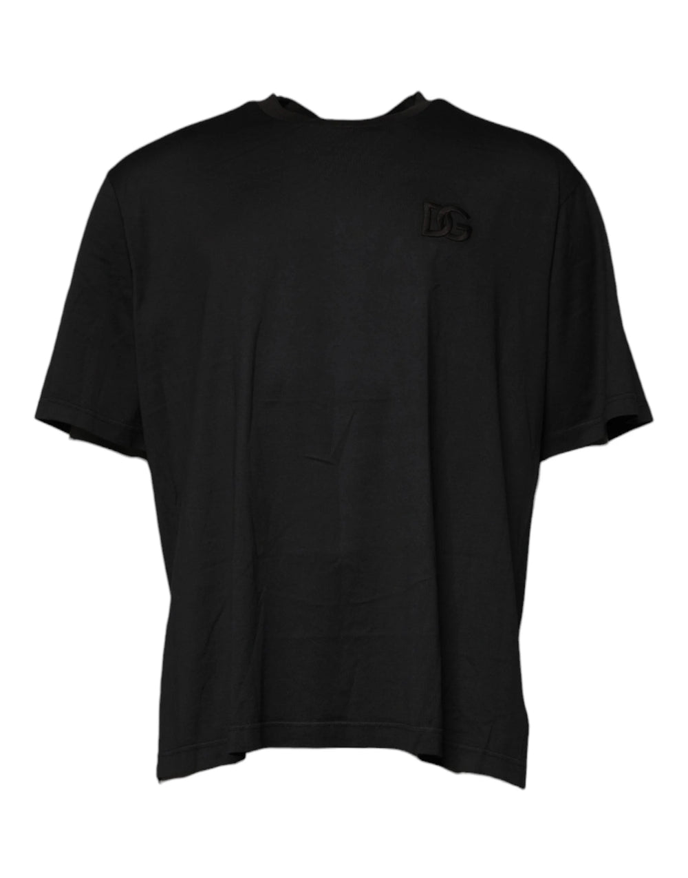 Dolce & Gabbana Black Logo Crew Neck Short Sleeves T-shirt - IT58 | 3XL - T-Shirts