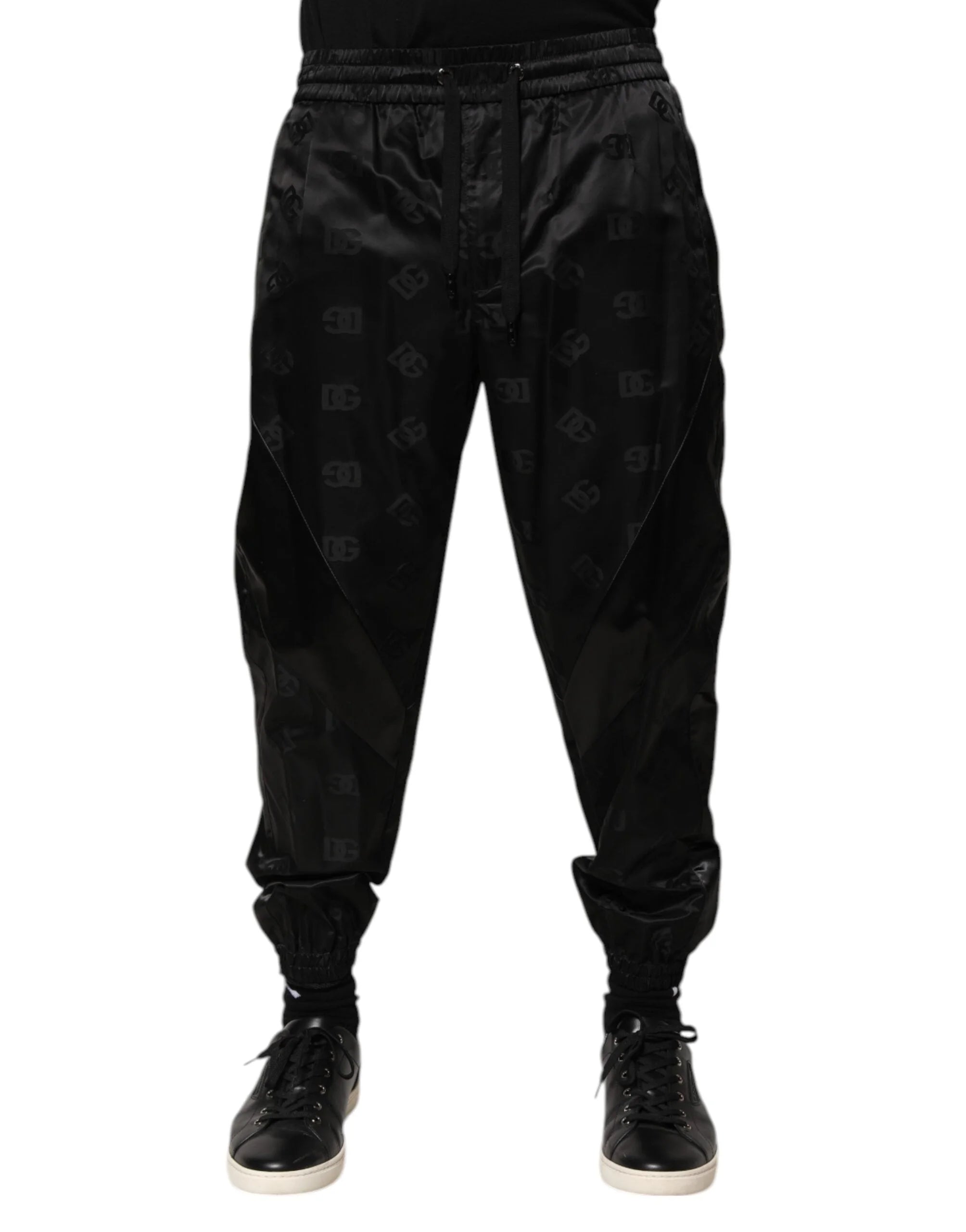 Dolce & Gabbana Black Logo DG Print Men Jogger Sweatpants Pants - IT50 | L