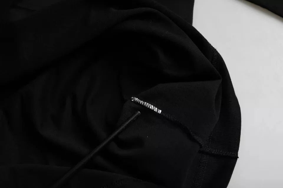 Dolce & Gabbana Black Logo Embossed Cotton Crew Neck T-shirt - T-Shirts