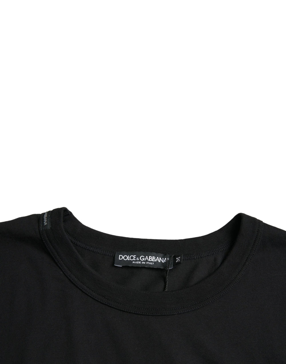 Dolce & Gabbana Black Logo Embossed Crew Neck Short Sleeves T-shirt - XL - T-Shirts