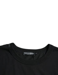 Dolce & Gabbana Black Logo Embossed Crew Neck Short Sleeves T-shirt - XL - T-Shirts