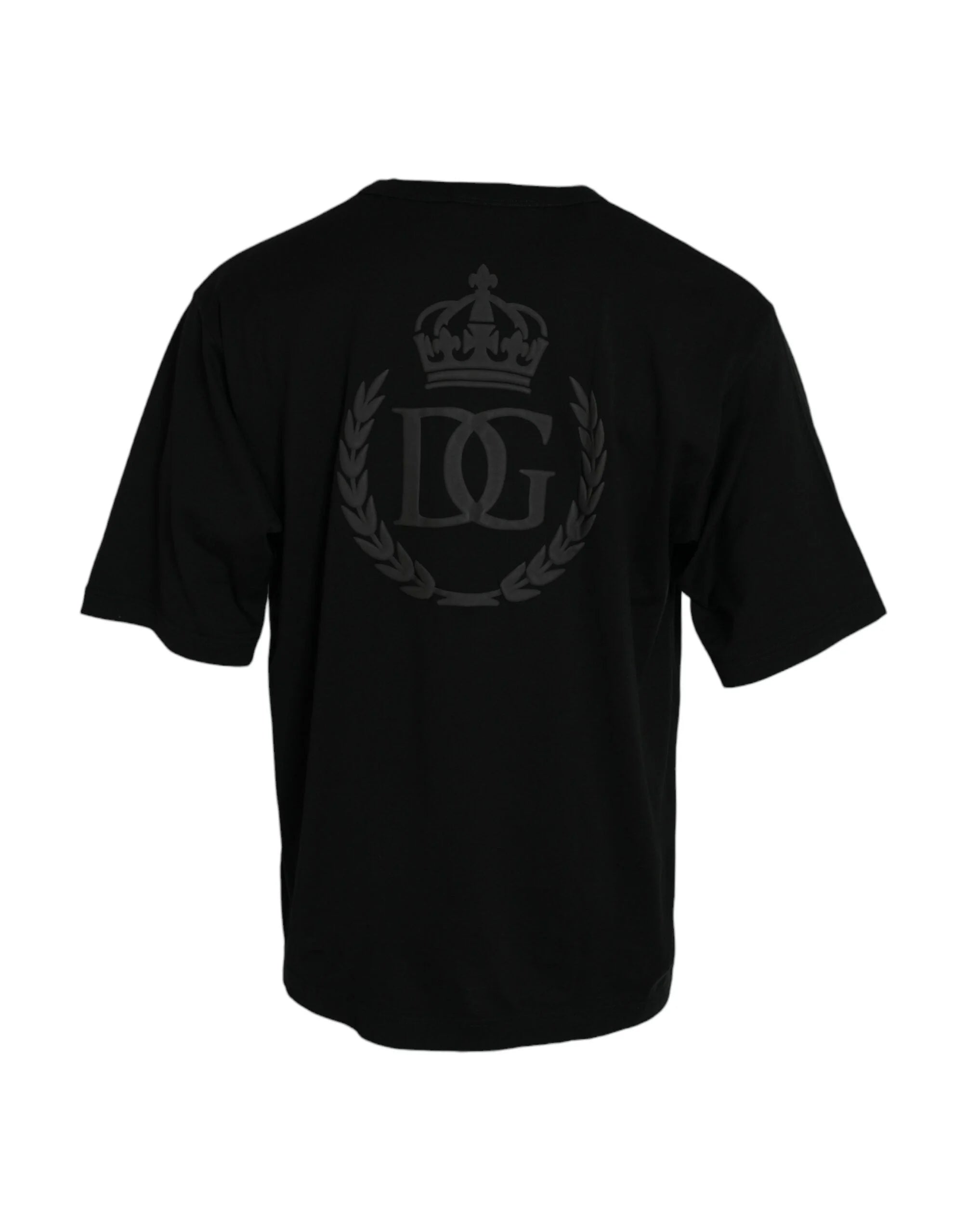 Dolce & Gabbana Black Logo Embossed Crew Neck Short Sleeves T-shirt - XL - T-Shirts