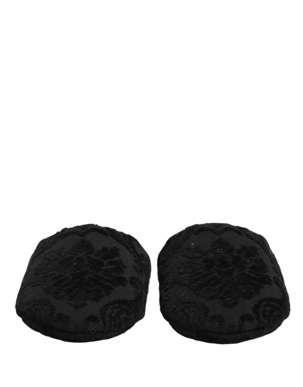 Dolce & Gabbana Black Logo Embroidered Slippers Flats Shoes - EU44/US11