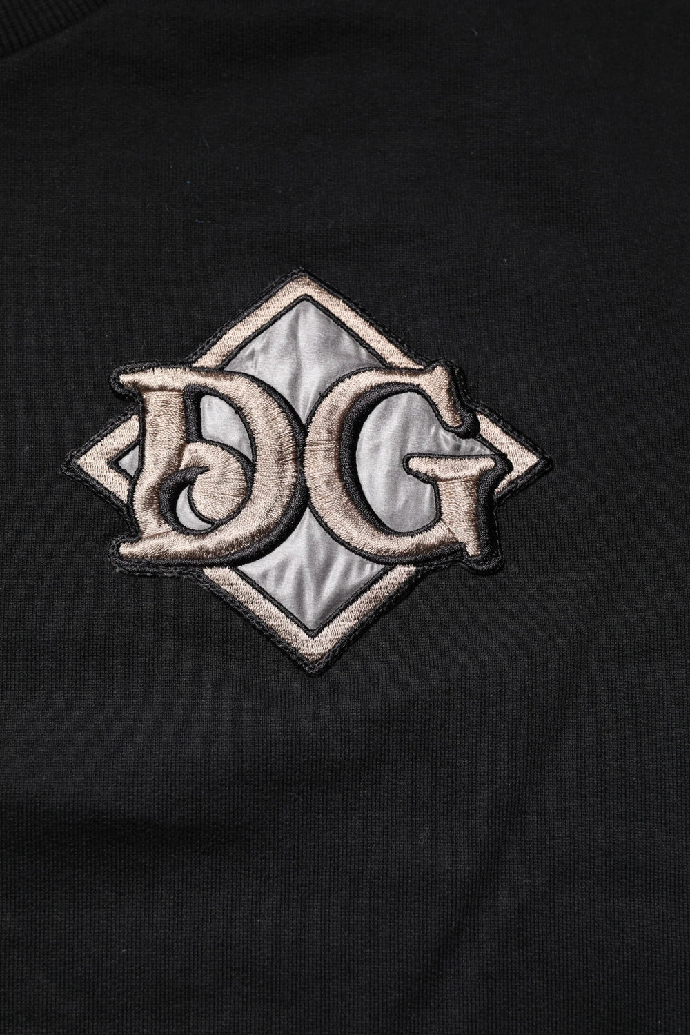 Dolce & Gabbana Black Logo Embroidery Sweatshirt Sweater - IT58 | 3XL - Sweatshirts