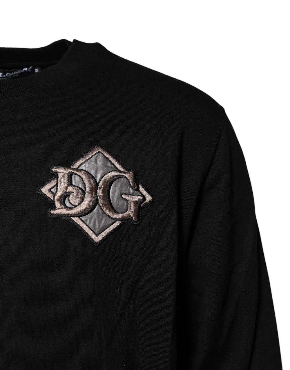 Dolce & Gabbana Black Logo Embroidery Sweatshirt Sweater - IT58 | 3XL - Sweatshirts
