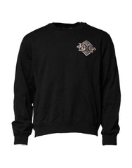 Dolce & Gabbana Black Logo Embroidery Sweatshirt Sweater - IT58 | 3XL - Sweatshirts