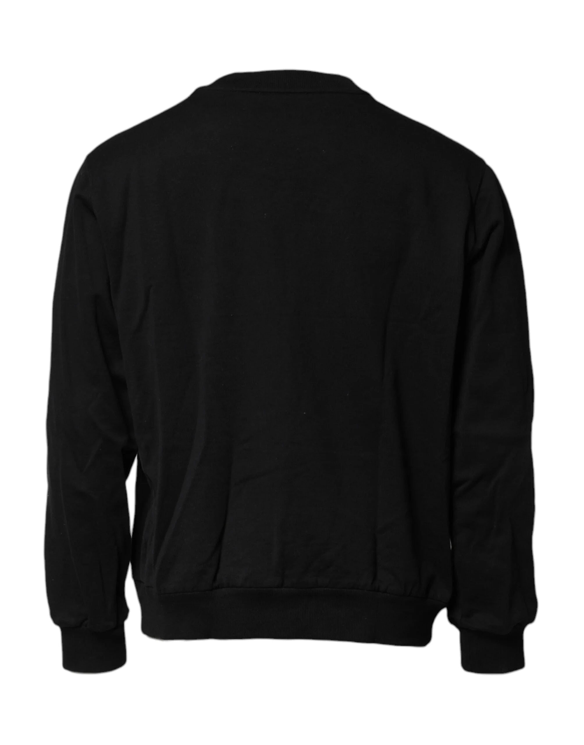 Dolce & Gabbana Black Logo Embroidery Sweatshirt Sweater - IT58 | 3XL - Sweatshirts