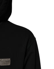 Dolce & Gabbana Musta logokuosinen miesten huppupaita - IT44 | XS
