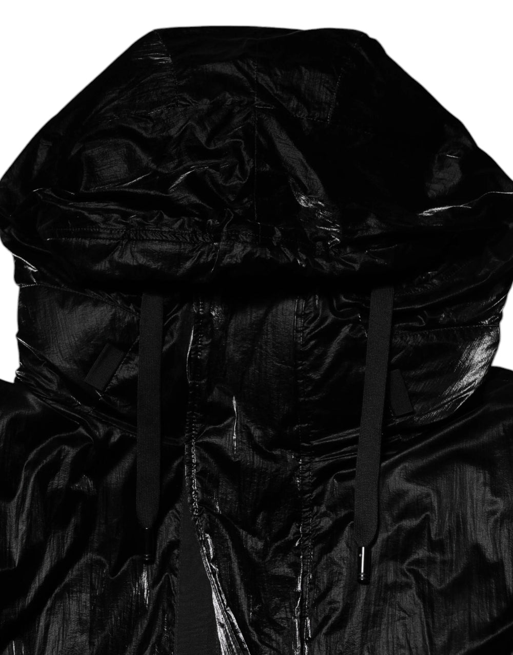 Dolce & Gabbana Black Logo Full Zip Hooded Quilted Jacket - IT54 | XL