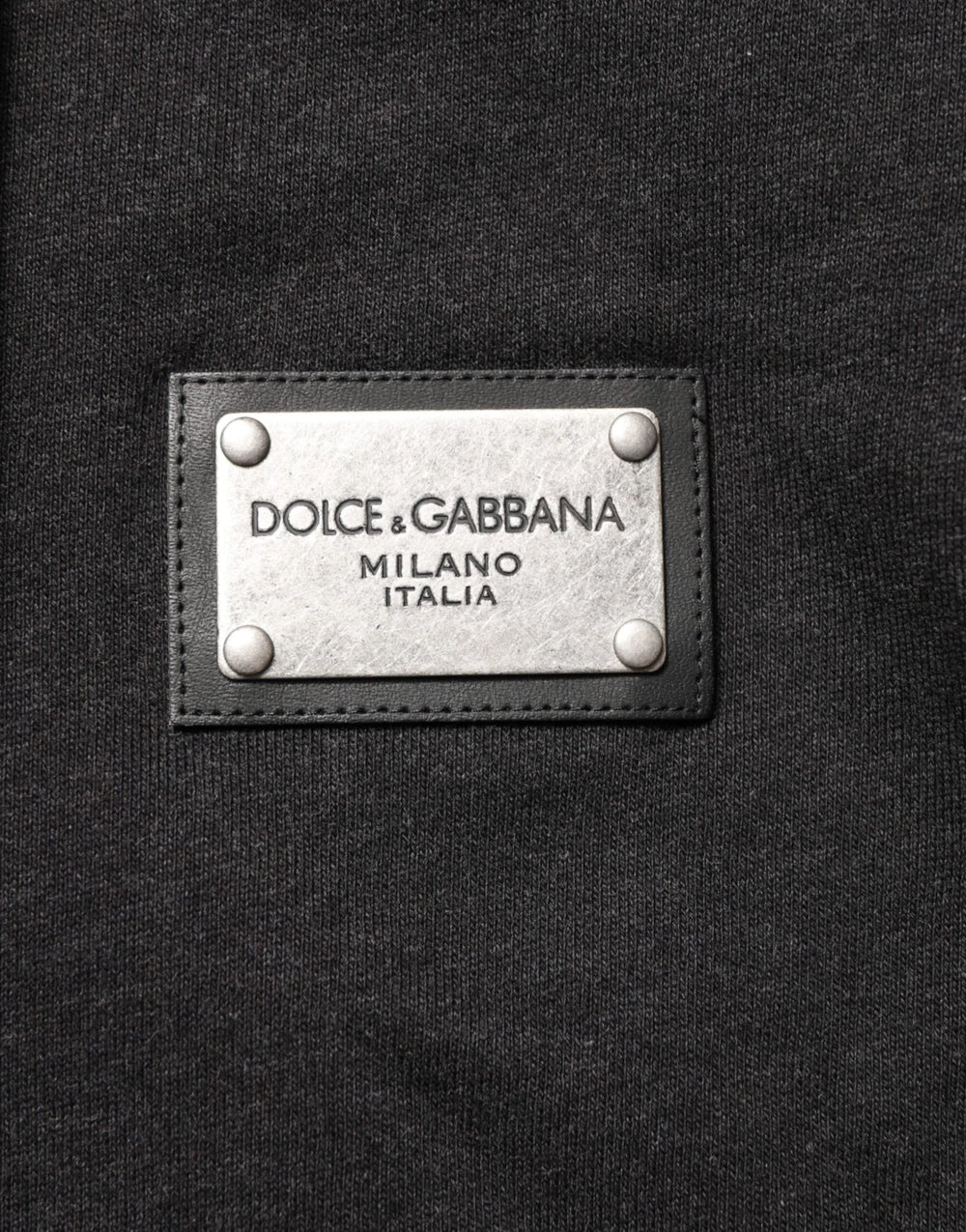 Dolce & Gabbana Black Logo FullZip Hooded Sweatshirt Sweater