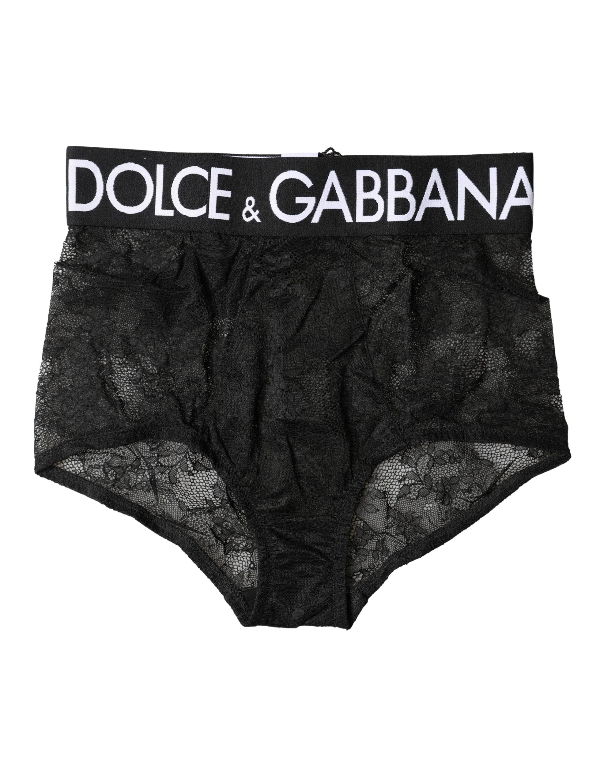 Dolce & Gabbana Black Logo Girdle High Waist Panty Underwear - IT2 | S