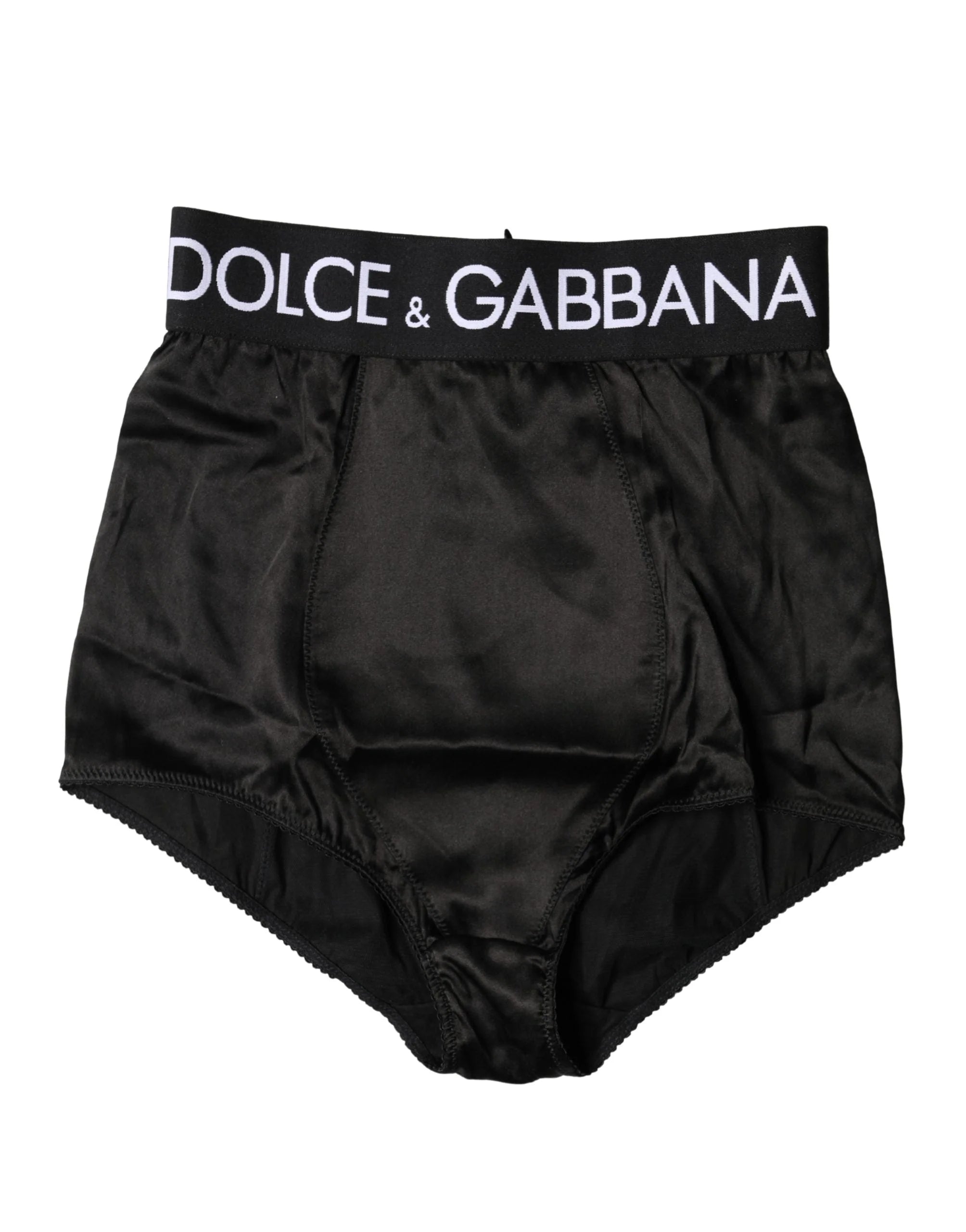 Dolce & Gabbana Black Logo Girdle High Waist Panty Underwear - IT2 | S
