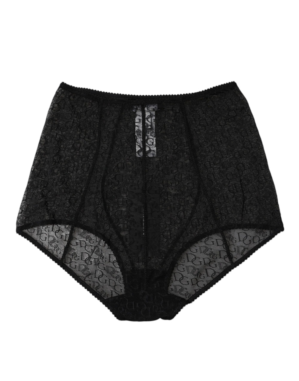Dolce & Gabbana Black Logo Girdle High Waist Panty Underwear - IT2 | S - High Waisted Briefs