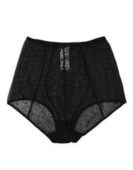 Dolce & Gabbana Black Logo Girdle High Waist Panty Underwear - IT2 | S - High Waisted Briefs
