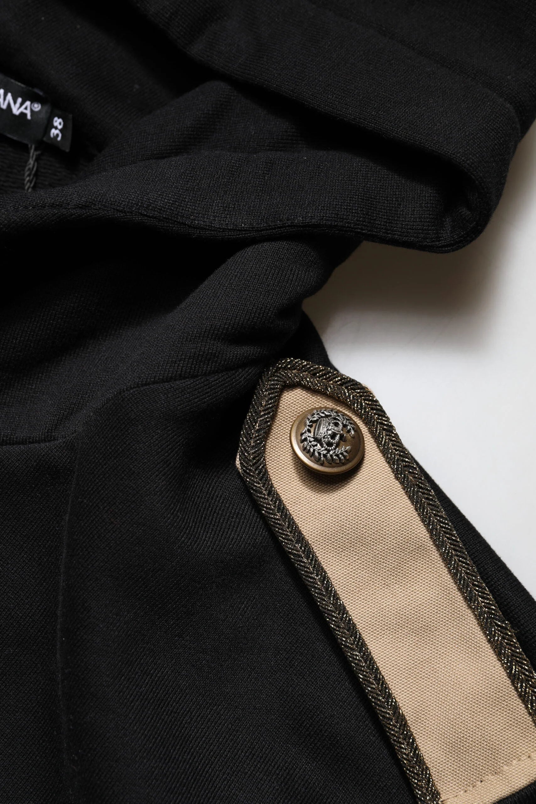 Dolce & Gabbana Black Logo Hooded Full Zip Sweatshirt Jacket - IT38 | XS - Track Jackets