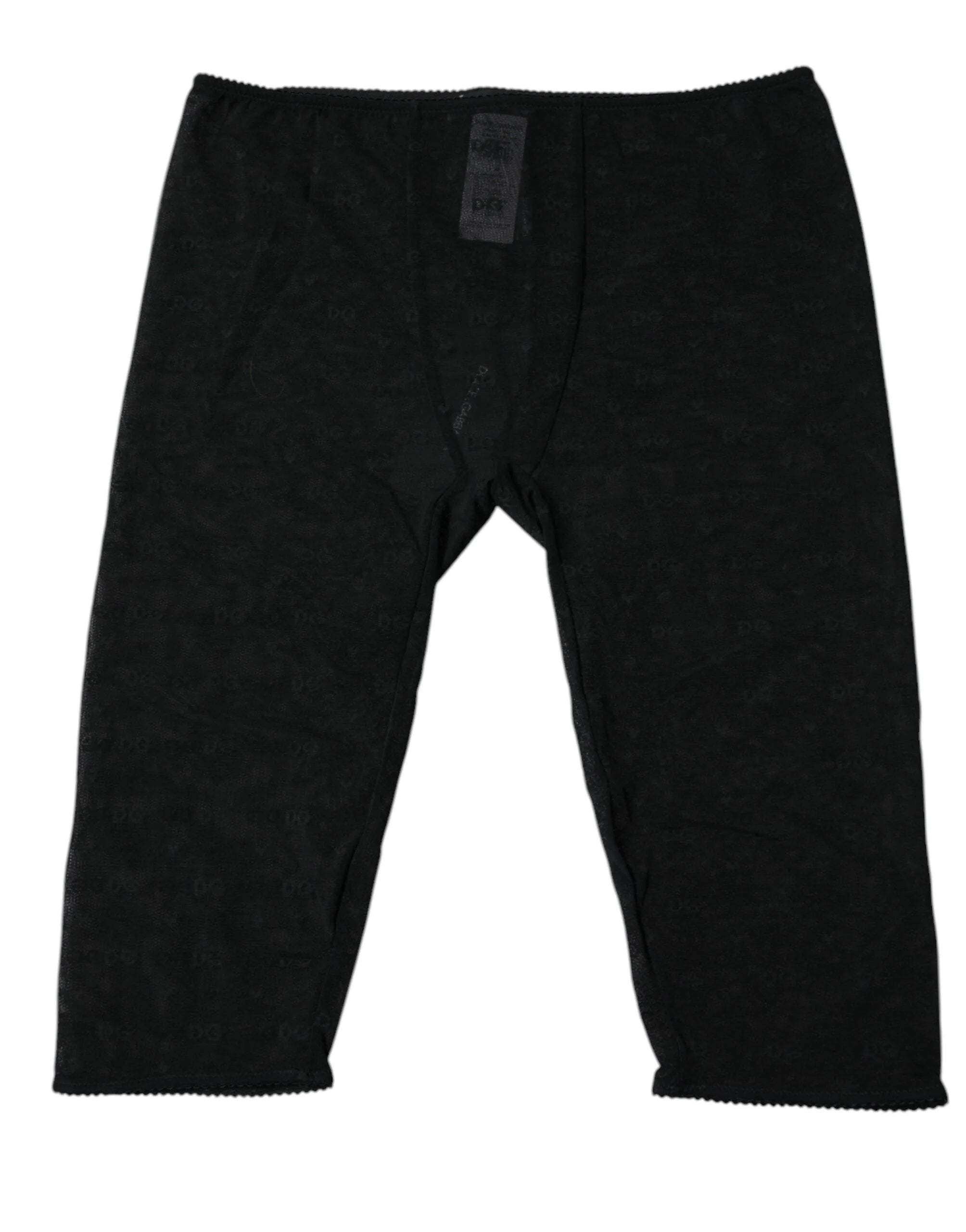 Dolce & Gabbana Black Logo Lace Lingerie Cropped Tight Underwear - IT2 | S - Boyshorts