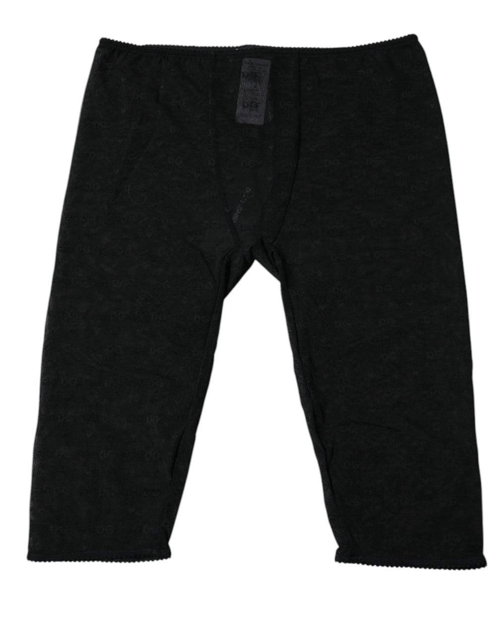 Dolce & Gabbana Black Logo Lace Lingerie Cropped Tight Underwear - IT2 | S - Boyshorts