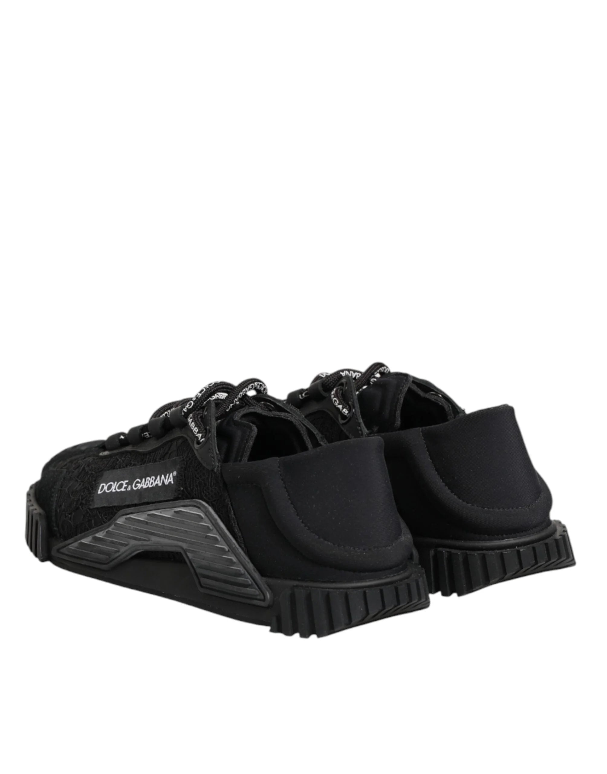 Dolce & Gabbana Black Logo Lace Low Top NS1 Sneakers Shoes - EU36.5/US6