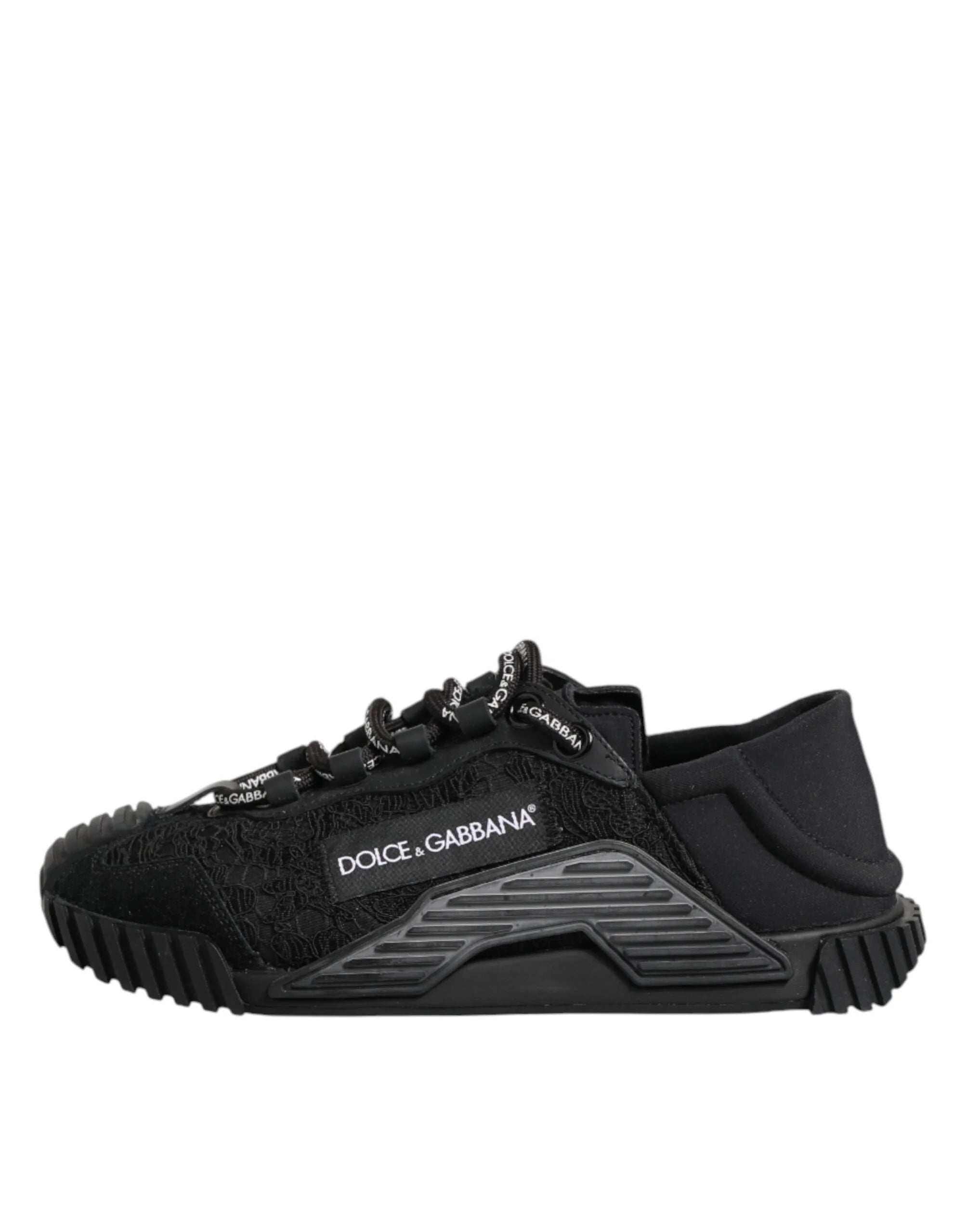 Dolce & Gabbana Black Logo Lace Low Top NS1 Sneakers Shoes - EU36.5/US6