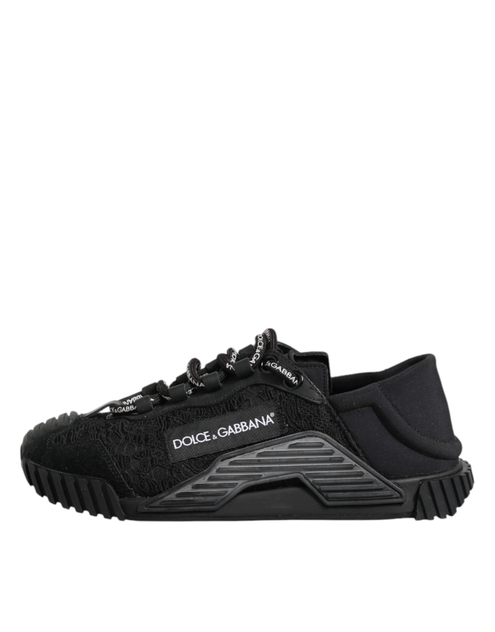 Dolce & Gabbana Black Logo Lace Low Top NS1 Sneakers Shoes - EU36.5/US6