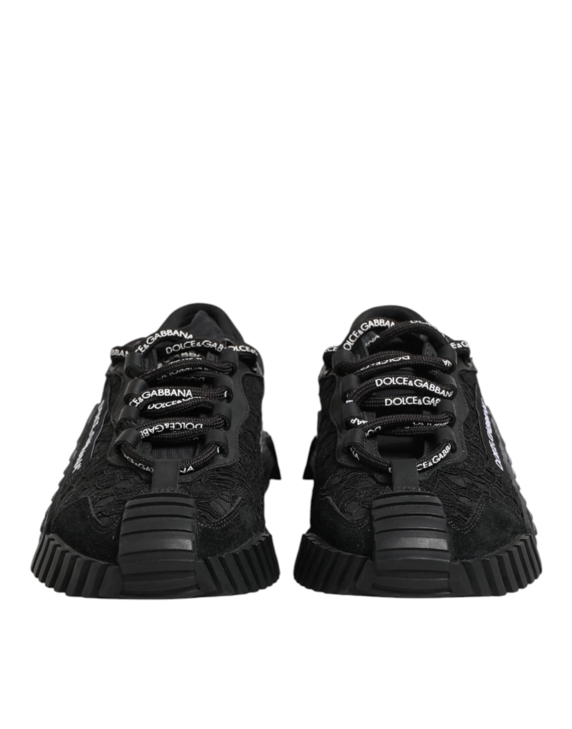 Dolce & Gabbana Black Logo Lace Low Top NS1 Sneakers Shoes - EU36.5/US6