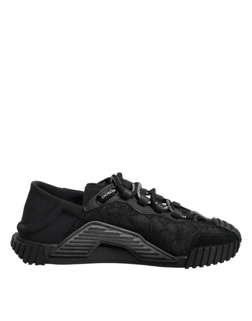 Dolce & Gabbana Black Logo Lace Low Top NS1 Sneakers Shoes - EU36.5/US6